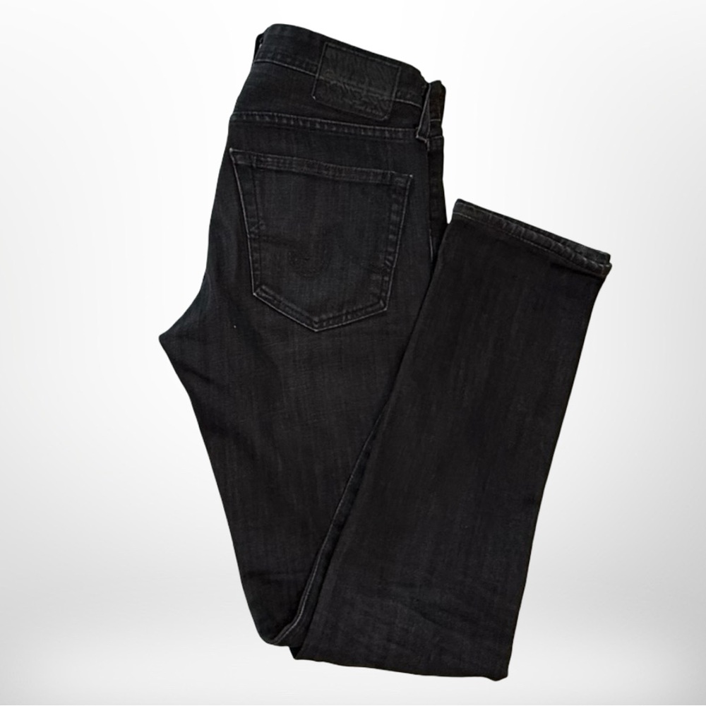 Ag Adriano Goldschmied Black Straight Jeans - Picture 4 of 6